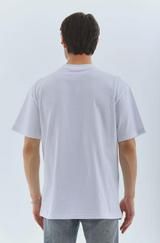 Unisex Oversize Taşlı Bisiklet Yaka T-Shirt