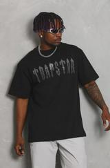 Unisex Oversize Taşlı Bisiklet Yaka T-Shirt