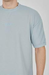 Unisex Waffle Kumaş Rahat Kol T-Shirt