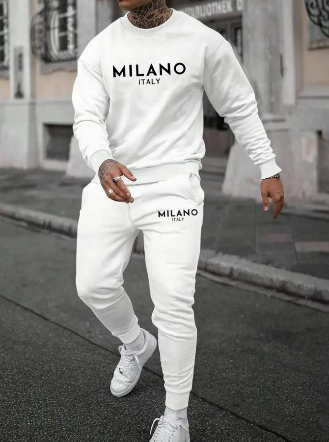 Uzun Kollu Baskı Detaylı Iki Iplik Takım