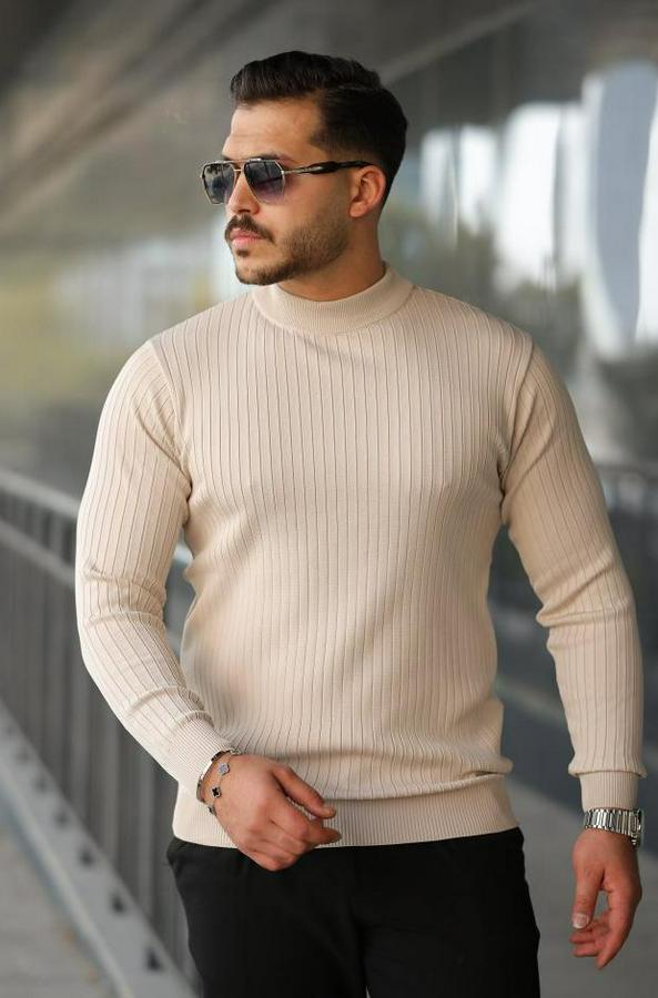 Yarım Balıkçı Yaka Fitilli Triko