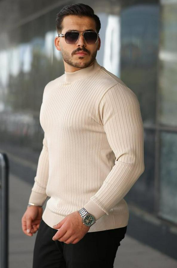 Yarım Balıkçı Yaka Fitilli Triko