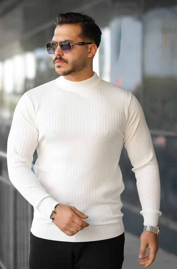 Yarım Balıkçı Yaka Fitilli Triko