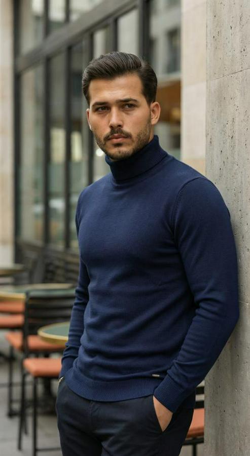 Boğazlı Yaka Uzun Kollu Triko