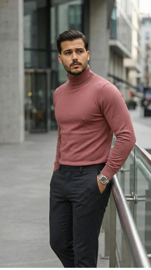 Boğazlı Yaka Uzun Kollu Triko