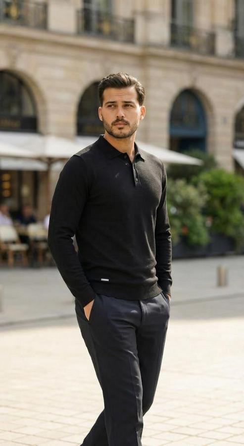 Düğme Yakalı Triko