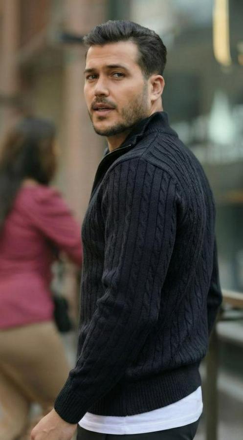 Örgü Desen Zip Yaka Triko