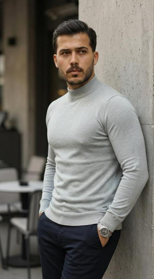 Yarım Balıkçı Yaka Pamuklu Triko