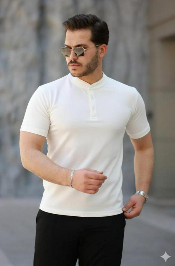 Kısa Kollu Hakim Yaka Önü Düğmeli Viskon Bluz