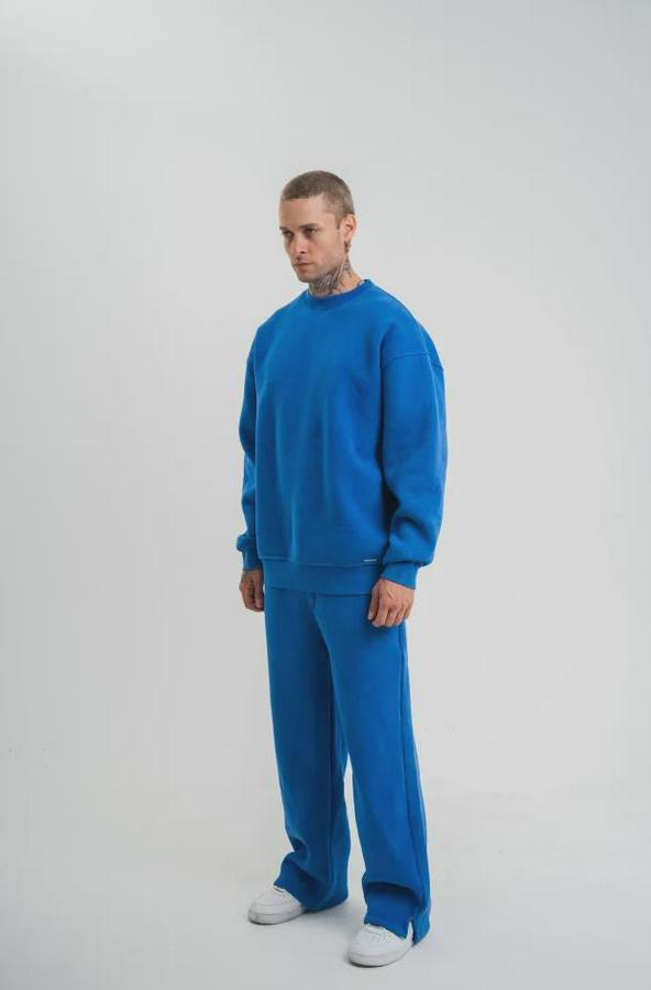 Unisex Uzun Kol Bisiklet Yaka Yıkamalı Eşofman Takım