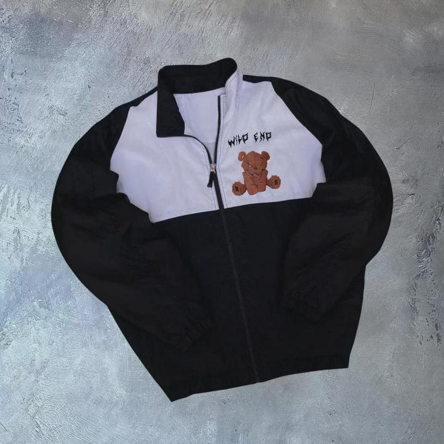 Unisex Uzun Kollu Paraşüt Kumaş Rüzgarlik