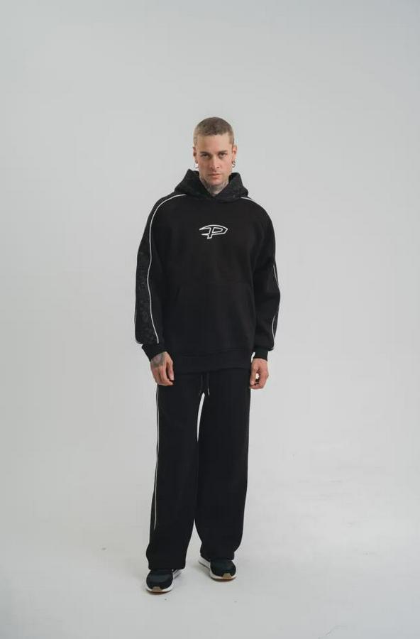 Uzun Kol Kapşonlu Ara Biyeli Baggy Eşofman Takım