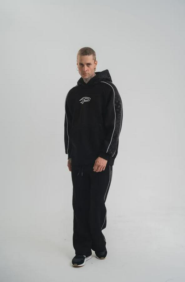 Uzun Kol Kapşonlu Ara Biyeli Baggy Eşofman Takım