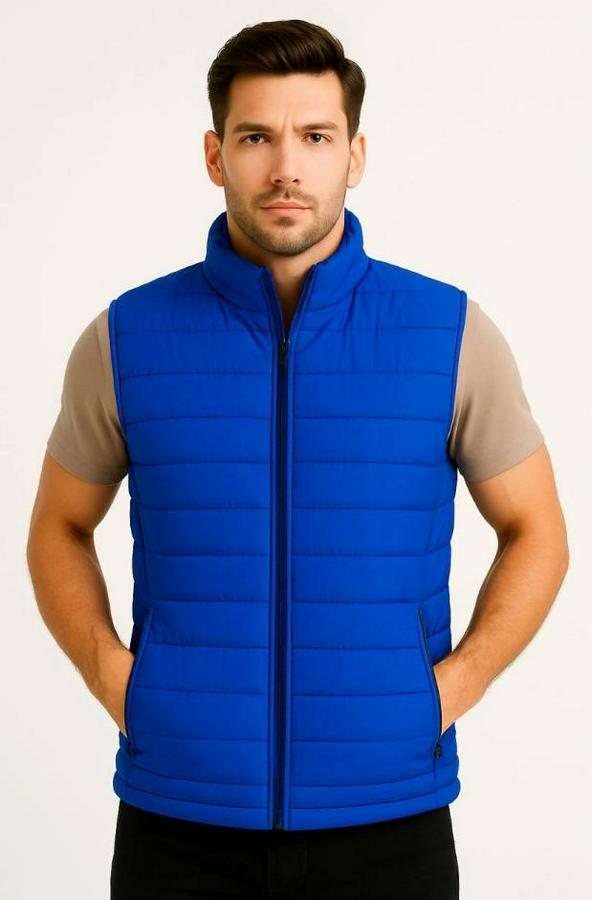 Şişme Fermuarlı Yelek Su Itici Kapitone Astarlı Kumaş Cepli Hafif Kışlık Spor Rahat Kalıp