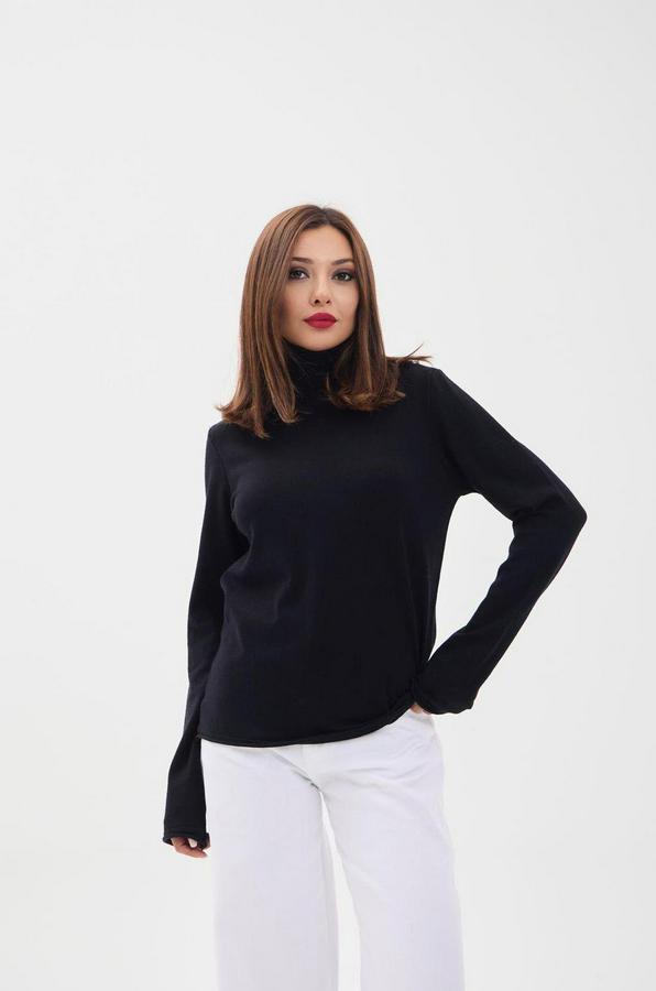 Triko Düz Balikçi Salaş-Siyah