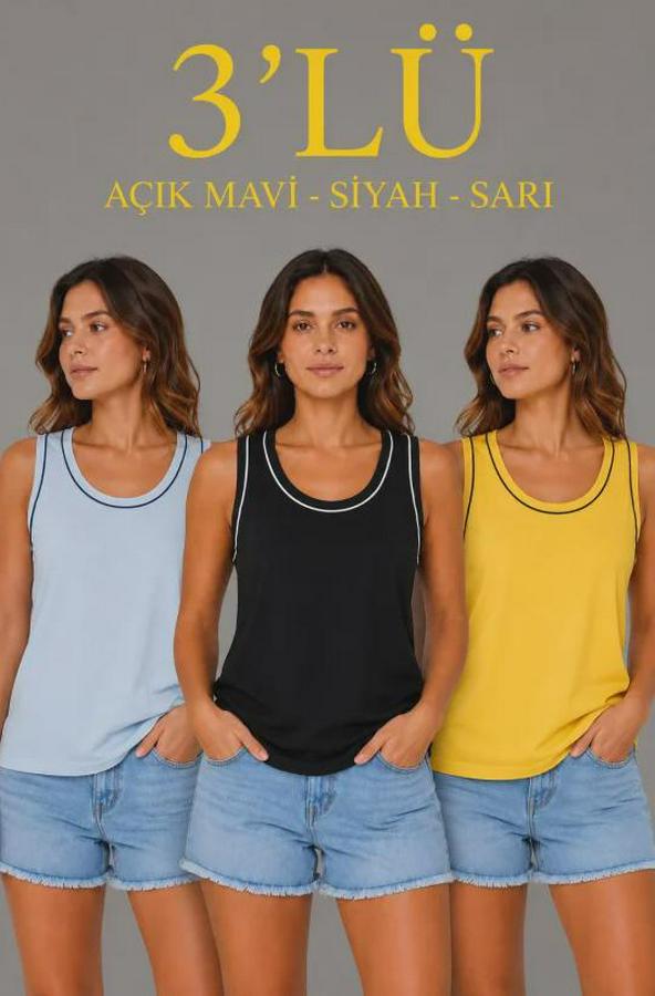 ’lü Kolsuz Sporcu Atlet Seti Yazlık Bisiklet Yakalı