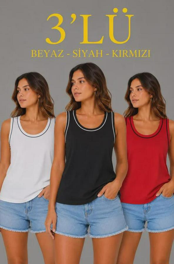 ’lü Kolsuz Sporcu Atlet Seti Yazlık Bisiklet Yakalı