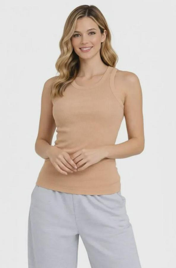 Fitilli Atlet Sıfır Yaka Slim Fit Arka Baskılı Spor Atlet