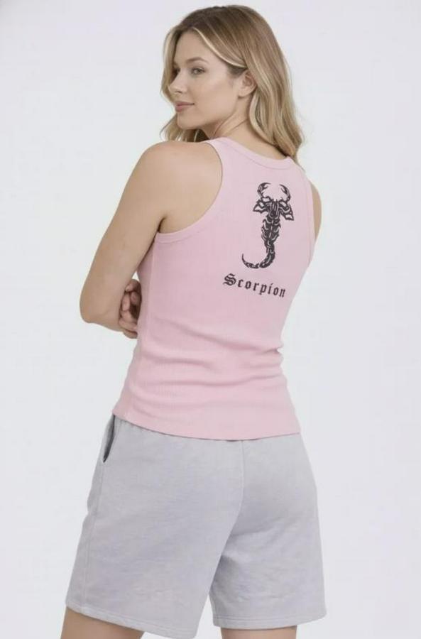 Fitilli Atlet Sıfır Yaka Slim Fit Arka Baskılı Spor Atlet