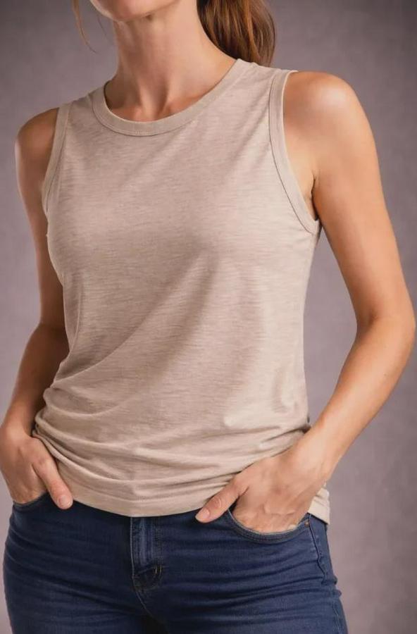 Flamlı Kumaş Sıfır Kolsuz Atlet Basic Spor Üst, Günlük Ve Fitness Kullanımına Uygun