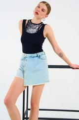 Içi Baskılı Halter Yaka Kaşkorse Atlet