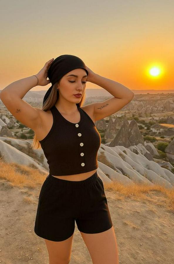 Düğme Detay Kaşkorse Kumaş Atlet