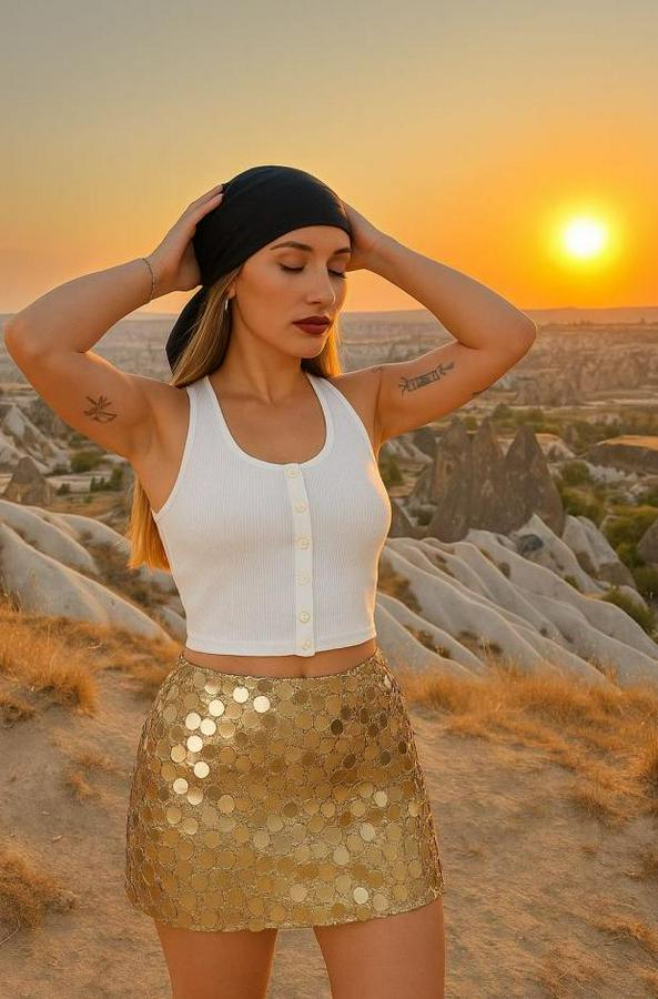 Düğme Detay Kaşkorse Kumaş Atlet