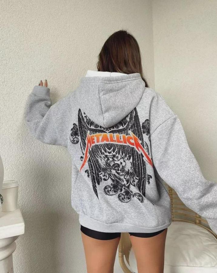 Baskılı Kapüşonlu Sweat