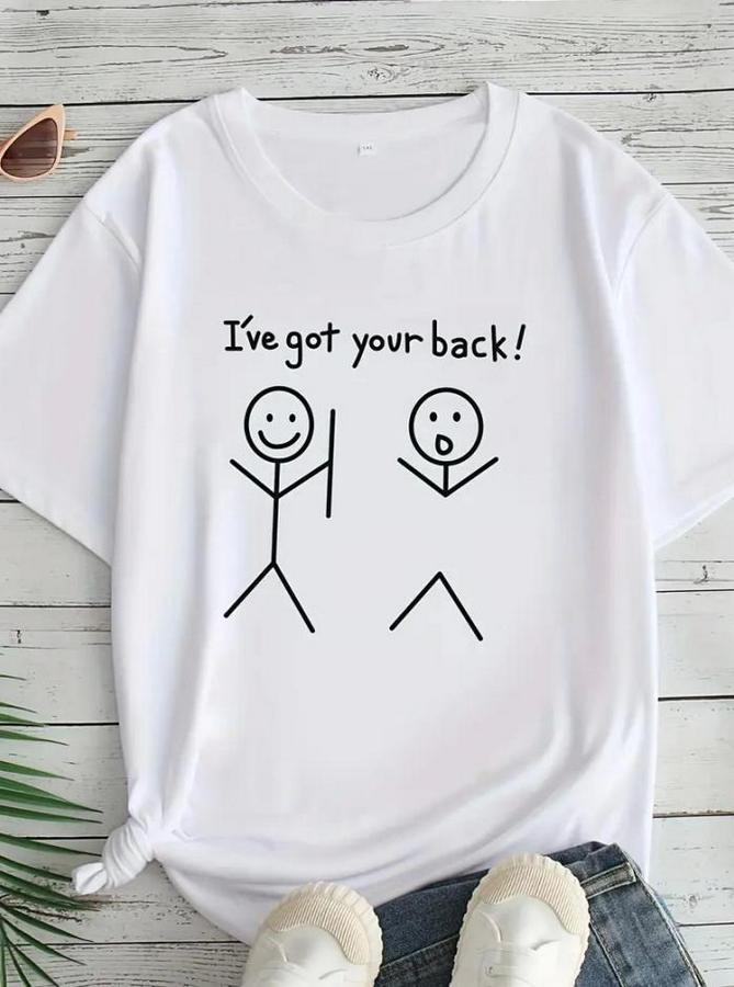 Baskılı Oversize Bisiklet Yaka T-Shirt