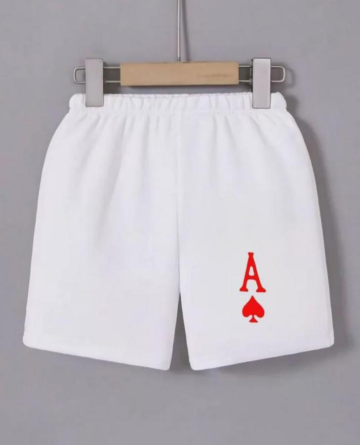 Beli Lastikli Baskılı Mini Şort