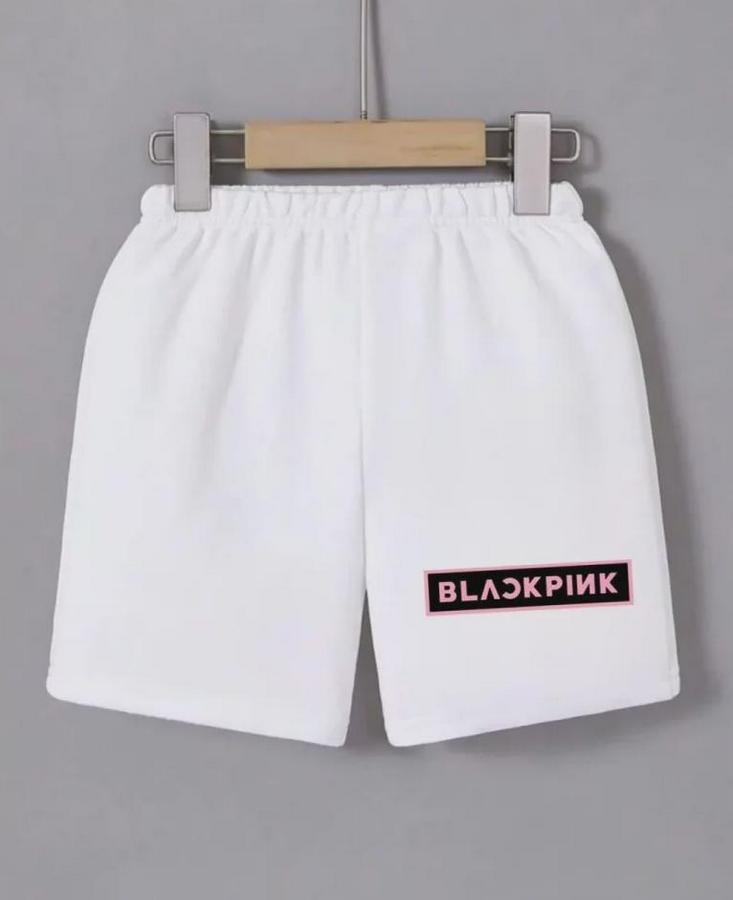 Beli Lastikli Baskılı Mini Şort