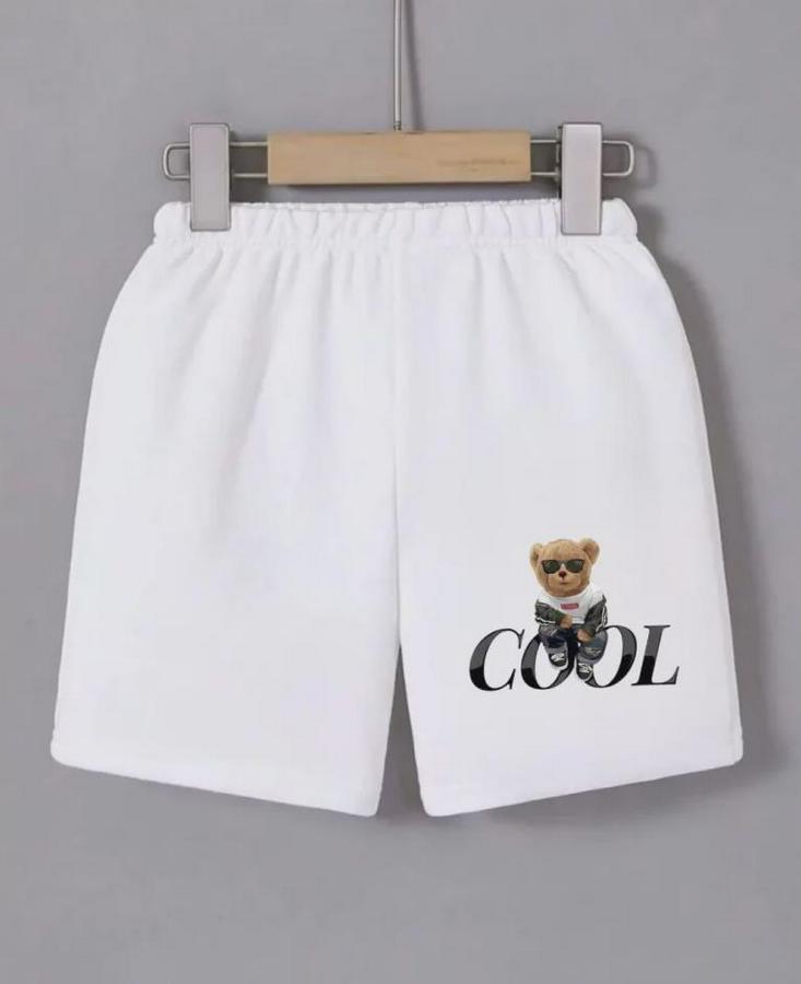 Beli Lastikli Baskılı Mini Şort