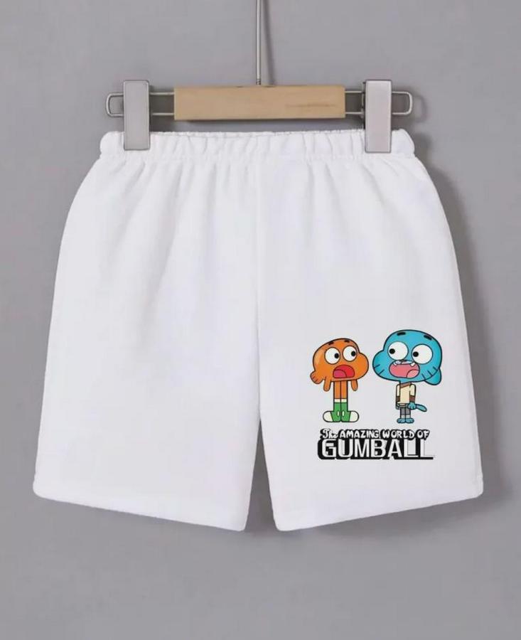 Beli Lastikli Baskılı Mini Şort