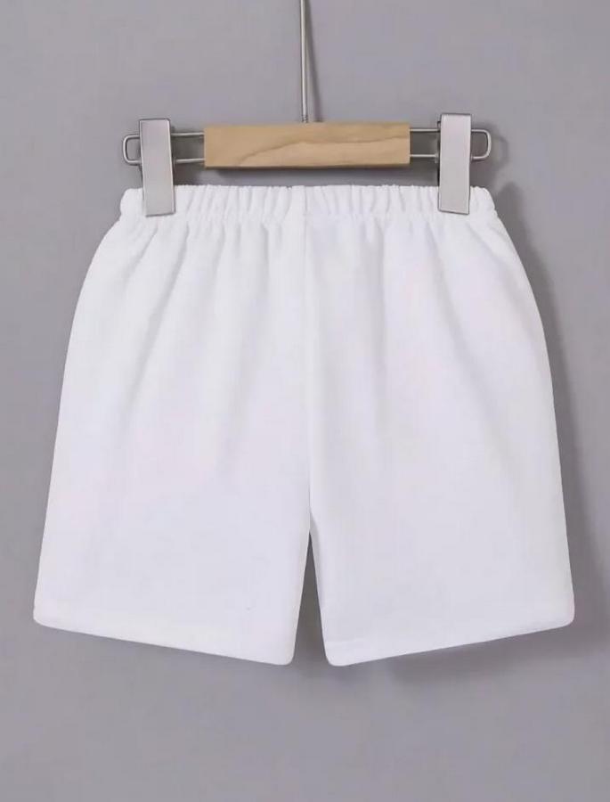 Beli Lastikli Mini Düz Şort