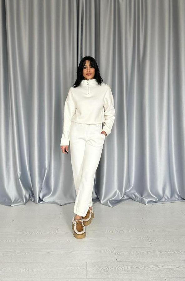 Beyaz Üç Iplik Eşofman Takım