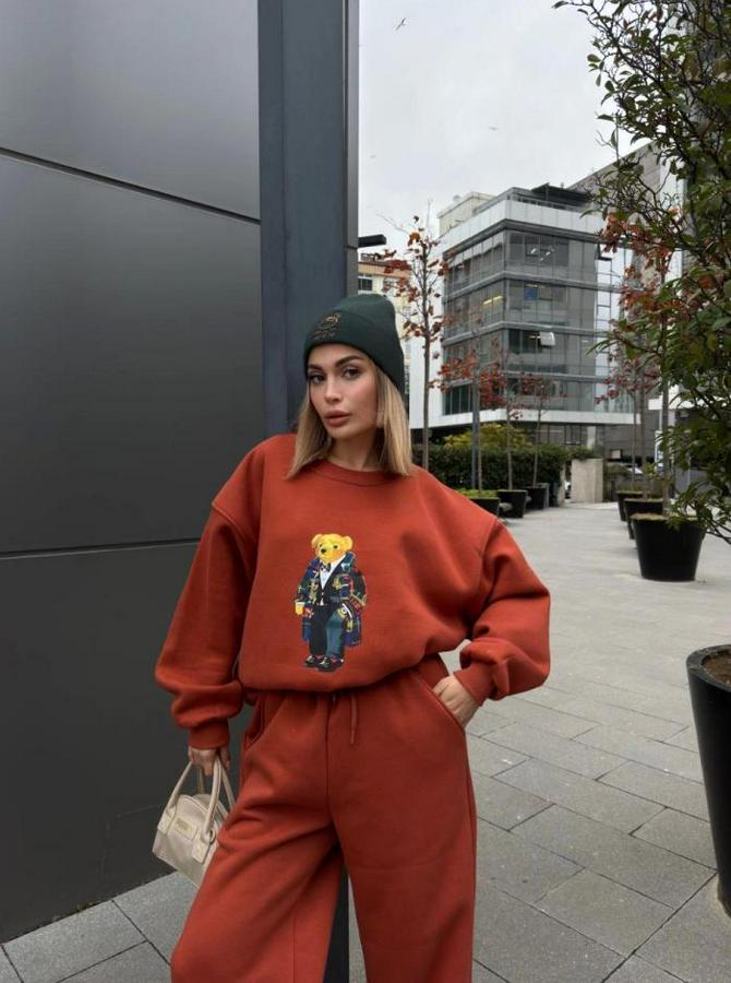 Bisiklet Yaka Üç Iplik Sweat Takım