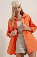 Oversize Uzun Basic Gömlek