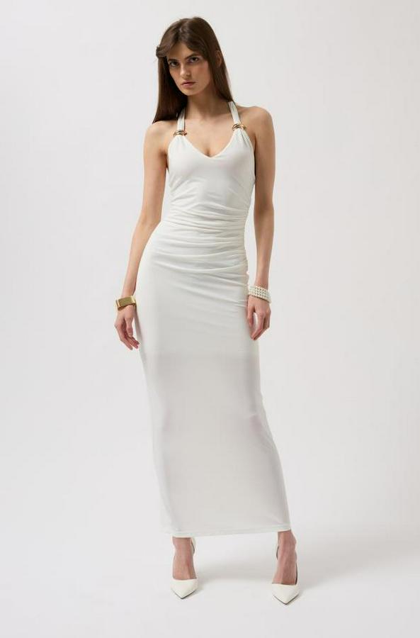 Aksesuar Detay Maxi Elbise