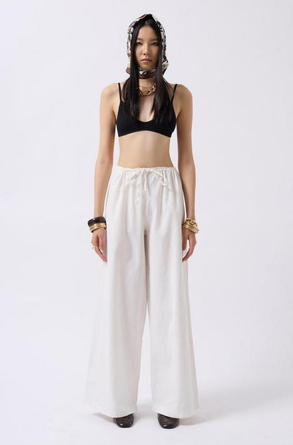 Bağcık Detay Pamuklu Pantolon