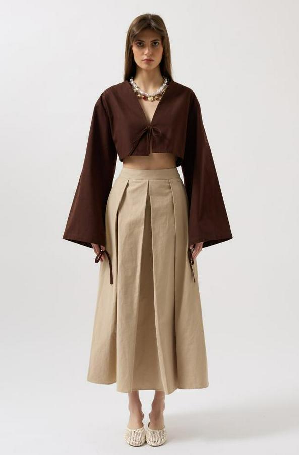 Bağlama Detay Uzun Kol Bluz