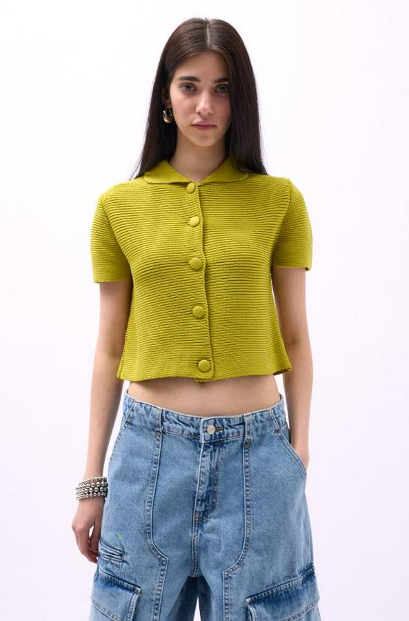 Bebe Yaka Düğmeli Bluz