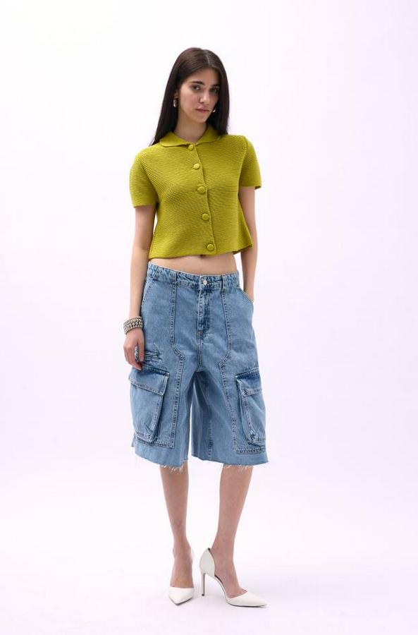 Bebe Yaka Düğmeli Bluz