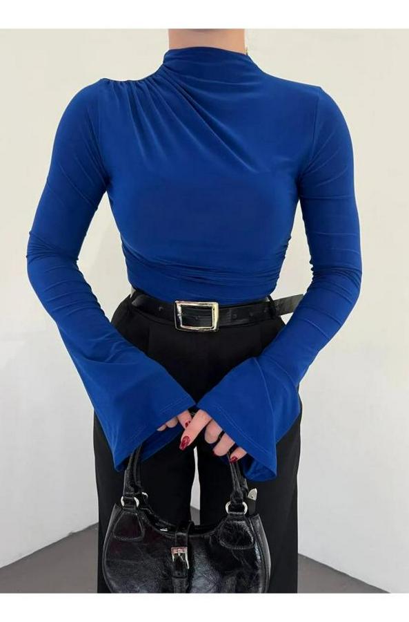 Büzgülü Ispanyol Kol Bluz