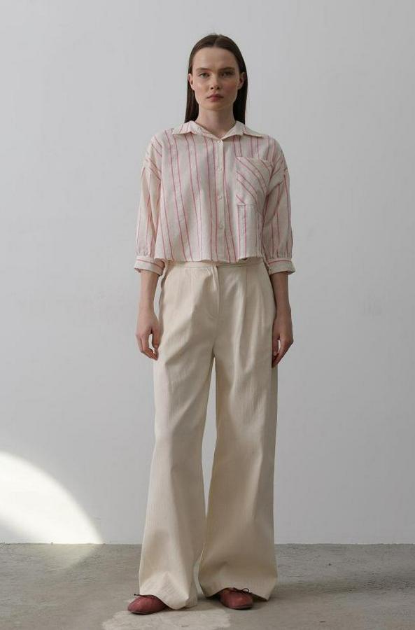 Çift Pileli Palazzo Pantolon