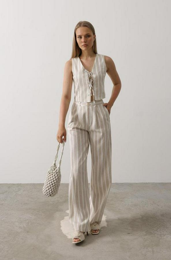 Çizgili Yelek Takım