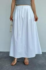 Ince Pileli Düz Etek