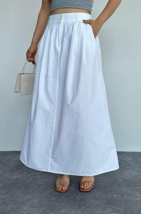 Ince Pileli Düz Etek