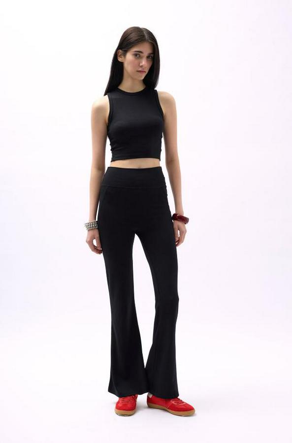 Ispanyol Paça Yüksek Bel Tayt