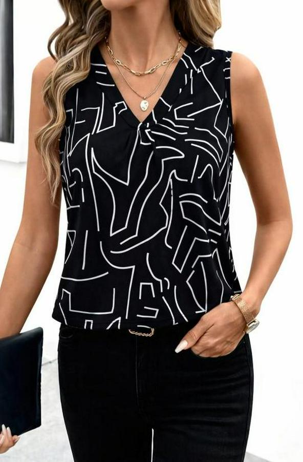 Askılı V Yakalı Süprem Bluz