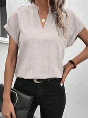 Kısa Kollu Hakim Yaka Sofya Bluz